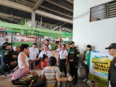 Jornada preventiva contra el trabajo infantil en Llano Lindo y la Plaza de Mercado en Yopal, lidera la Policía